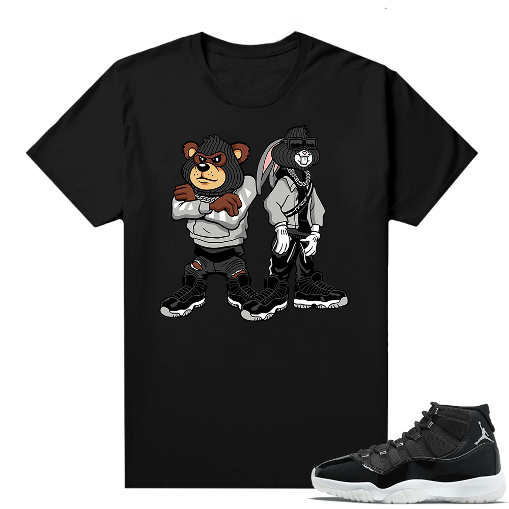 Jordan 11 Jubilee Match Sneaker Tees Shirts - Black - Big Steppas