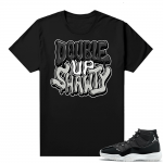 Jordan 11 Jubilee Match Sneaker Tees Shirts - Black - Double Up Shawty Bubble Drip