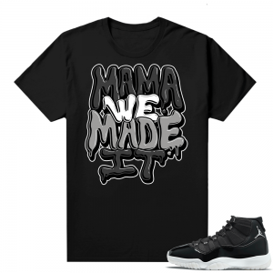 Jordan 11 Jubilee Match Sneaker Tees Shirts - Black - Mama We Made it Bubble Drip