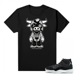 Jordan 11 Jubilee Match Sneaker Tees Shirts - Black - Bull Toon