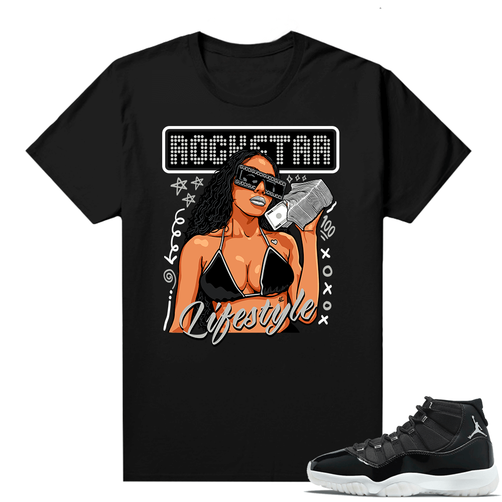 Jordan 11 Jubilee Match Sneaker Tees Shirts - Black - Rockstar Lifestyle