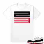 Jordan 11 Low Concord Bred shirt - White - 23 11s logo