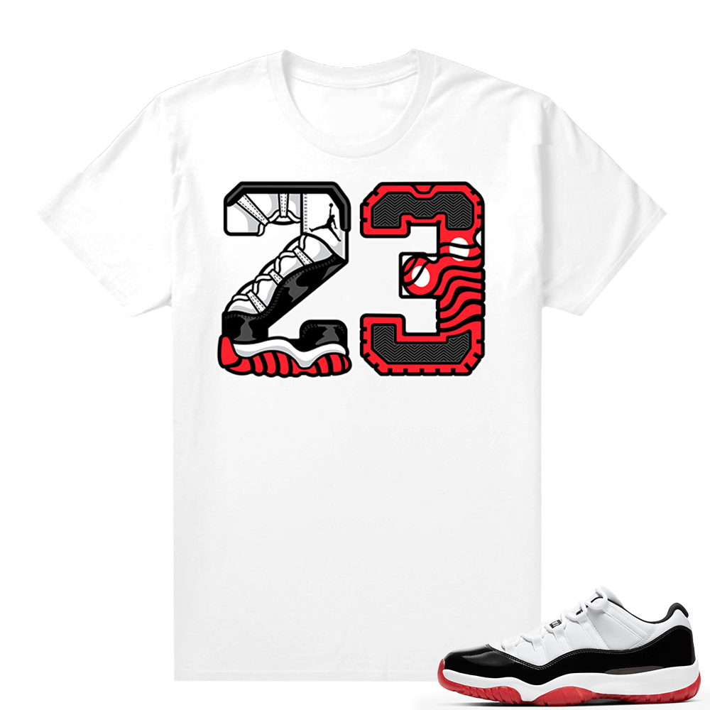 Jordan 11 Low Concord Bred shirt - White - 23