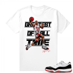 Jordan 11 Low Concord Bred shirt - White - MJ Greatest Of All Time