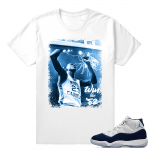 Jordan 11 Midnight Navy T shirt White Victory