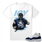 Jordan 11 Midnight Navy White T shirt Subzero Icy Sole