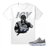 Jordan 11 Sneaker shirt Outfit Cool Grey  Subzero Icy Sole  White tee