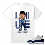 Jordan 11 Sneaker tees White T shirt Live Fresh Prosper