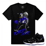 Match Jordan 11 Space Jam | Rare Air Space Jam 11s | Black T shirt