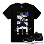 Match Jordan 11 Space Jam | Rare Air Rabbit | Black T shirt