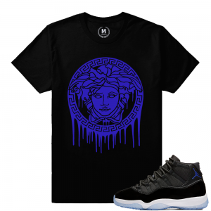 Match Jordan 11 Space Jam | Medusa Drip | Black T shirt