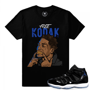 Match Jordan 11 Space Jam | Free Kodak | Black T shirt