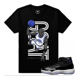 Match Jordan 11 Space Jam | Space Jam GOAT | Black T shirt