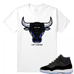 Match Jordan 11 Space Jam | Space Jam Bull | White T shirt