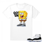 Concord 11 Jordan | SpongeBob Got Em | White shirt