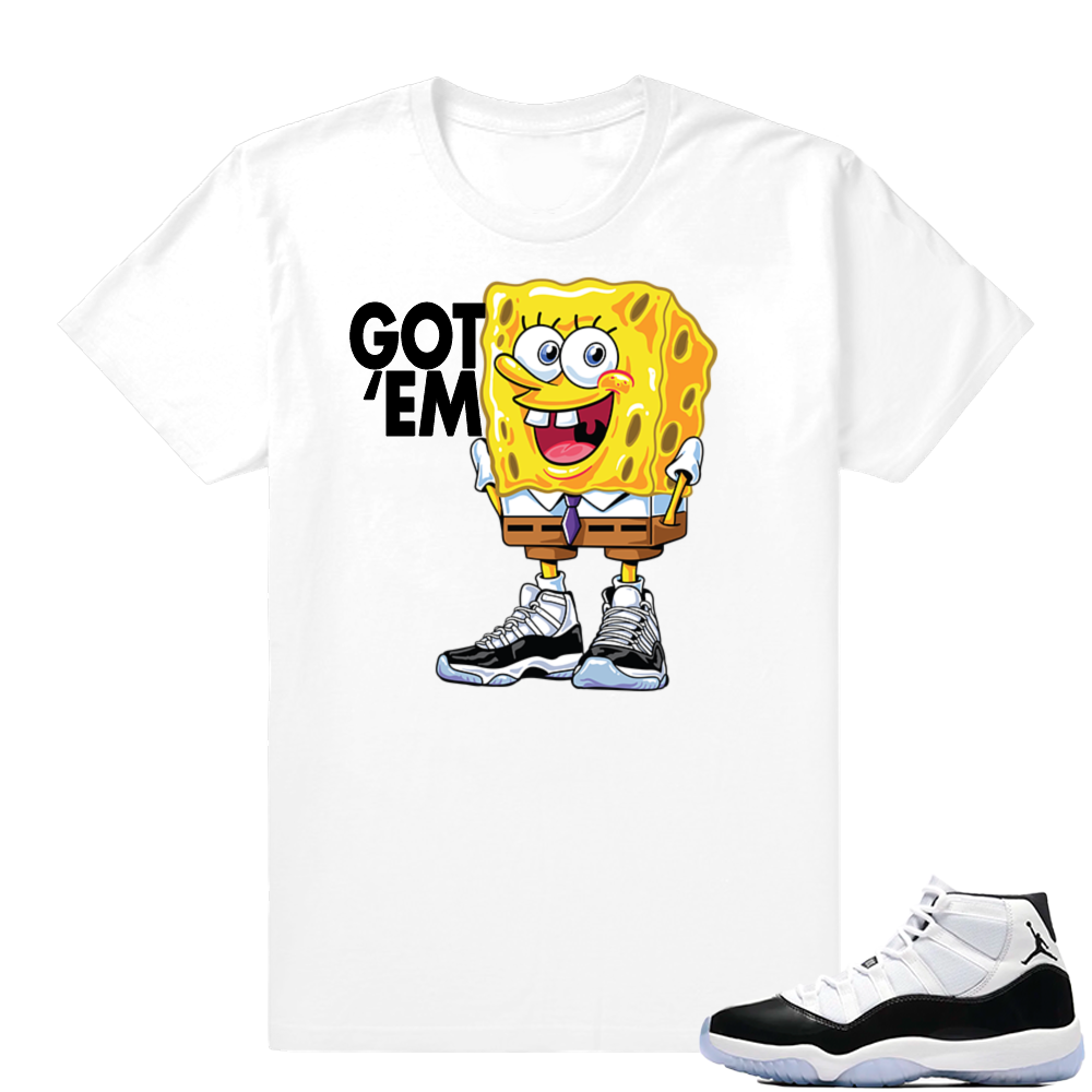 Concord 11 Jordan | SpongeBob Got Em | White shirt