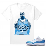 Match Jordan 11 UNC lows | Bad Boy Jersey | White T shirt