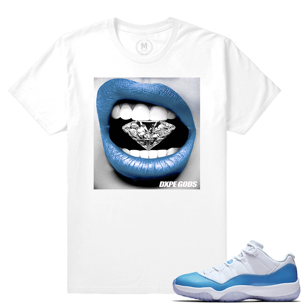 Match Jordan 11 UNC lows | Diamond Lips | White T shirt