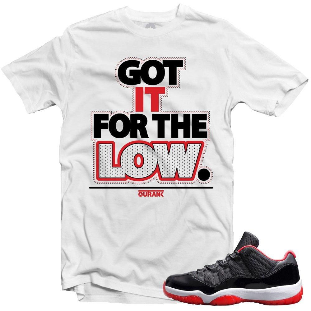 Jordan 11 Bred Low shirt to match 'The Low' White Sneaker Tees