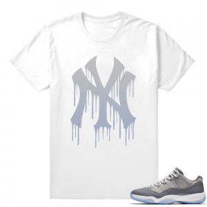 Jordan 11 low shirt cool grey  NY Drip  White tee