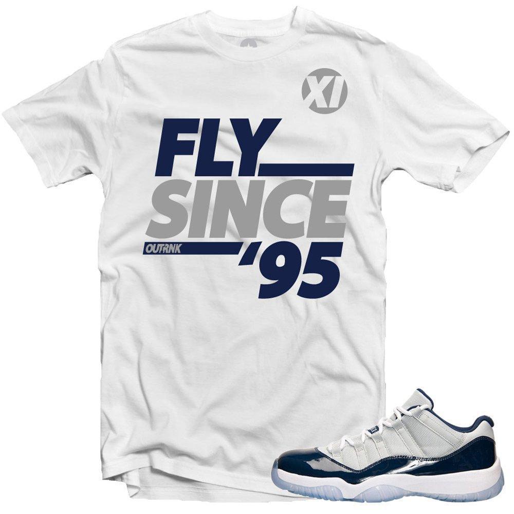 Georgetown 11 Lows shirts to match 'Fly Since' White Sneaker Tees shirt