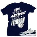 Georgetown 11 Lows shirts to match 'The Answer' White Sneaker Tees shirt