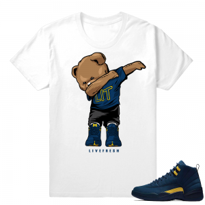 Jordan 12 shirts to match  Dabbin Polo Bear  White Tee