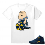 Jordan 12 tee shirt match  Designer Van Pelt  White Tee