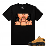 Match Air Jordan 13 Chutney | MOB Lip Tat | Black T shirt