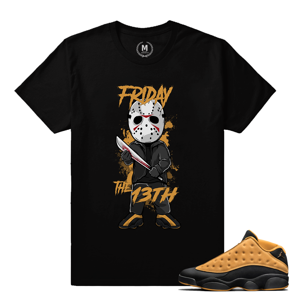 Match Air Jordan 13 Chutney | Friday the 13th | Black T shirt