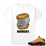 Match Air Jordan 13 Chutney | Hungry | White T shirt