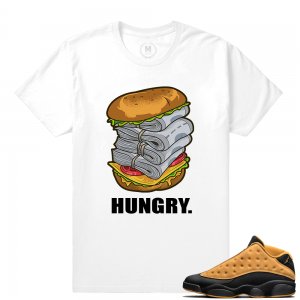 Match Air Jordan 13 Chutney | Hungry | White T shirt