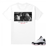 Jordan retro 13 He Got Game Jesus Shuttlesworth Shirt  On / off the Court  White tee