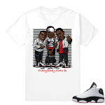 Jordan 13 He Got Game shirt  Everybody Eat B Paid In Full  White tee