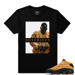 Match Air Jordan 13 Chutney | Notorious | Black T shirt