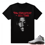 Jordan Retro 13 Premium 3M Reflective - The Greatest of All time T shirt - Black