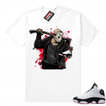 Jordan 13 shirt match He Got Game 13  Jason x Jordan 13  White tee