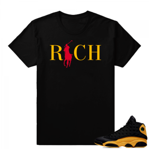 Match Jordan 13 shirts Melo | Country Club Rich | Black shirt