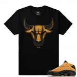 Match Air Jordan 13 Chutney | Chutney 13 Bull | Black T shirt