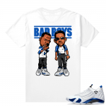 Jordan 14 Hyper Royal Matching Sneaker Tees Shirt - White - Bad Boys