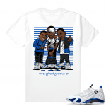 Jordan 14 Hyper Royal Matching Sneaker Tees Shirt - White - Everybody Eats B