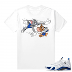 Jordan 14 Hyper Royal Matching Sneaker Tees Shirt - White - Finesse