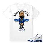 Jordan 14 Hyper Royal Matching Sneaker Tees Shirt - White - Hussle Motivate