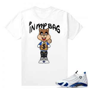 Jordan 14 Hyper Royal Matching Sneaker Tees Shirt - White - In My Bag Squirrel