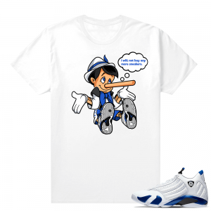 Jordan 14 Hyper Royal Matching Sneaker Tees Shirt - White - No More Sneakers