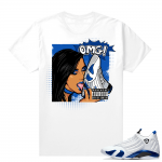 Jordan 14 Hyper Royal Matching Sneaker Tees Shirt - White - OMG Sneakers