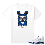 Jordan 14 Hyper Royal Matching Sneaker Tees Shirt - White - Skull Bear