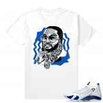 Jordan 14 Hyper Royal Matching Sneaker Tees Shirt - White - The Woo