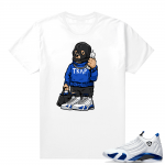 Jordan 14 Hyper Royal Matching Sneaker Tees Shirt - White - Trap Bear