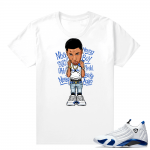 Jordan 14 Hyper Royal Matching Sneaker Tees Shirt - White - YoungboyToon